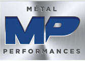 Logotipo de metal de rendimiento